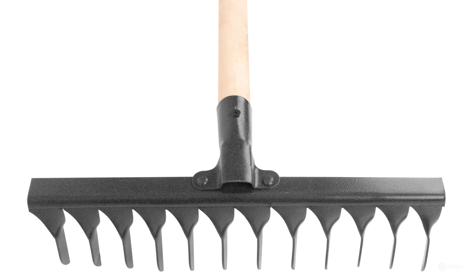 Грабли, витой зуб, 12 зубьев, с деревянным черенком