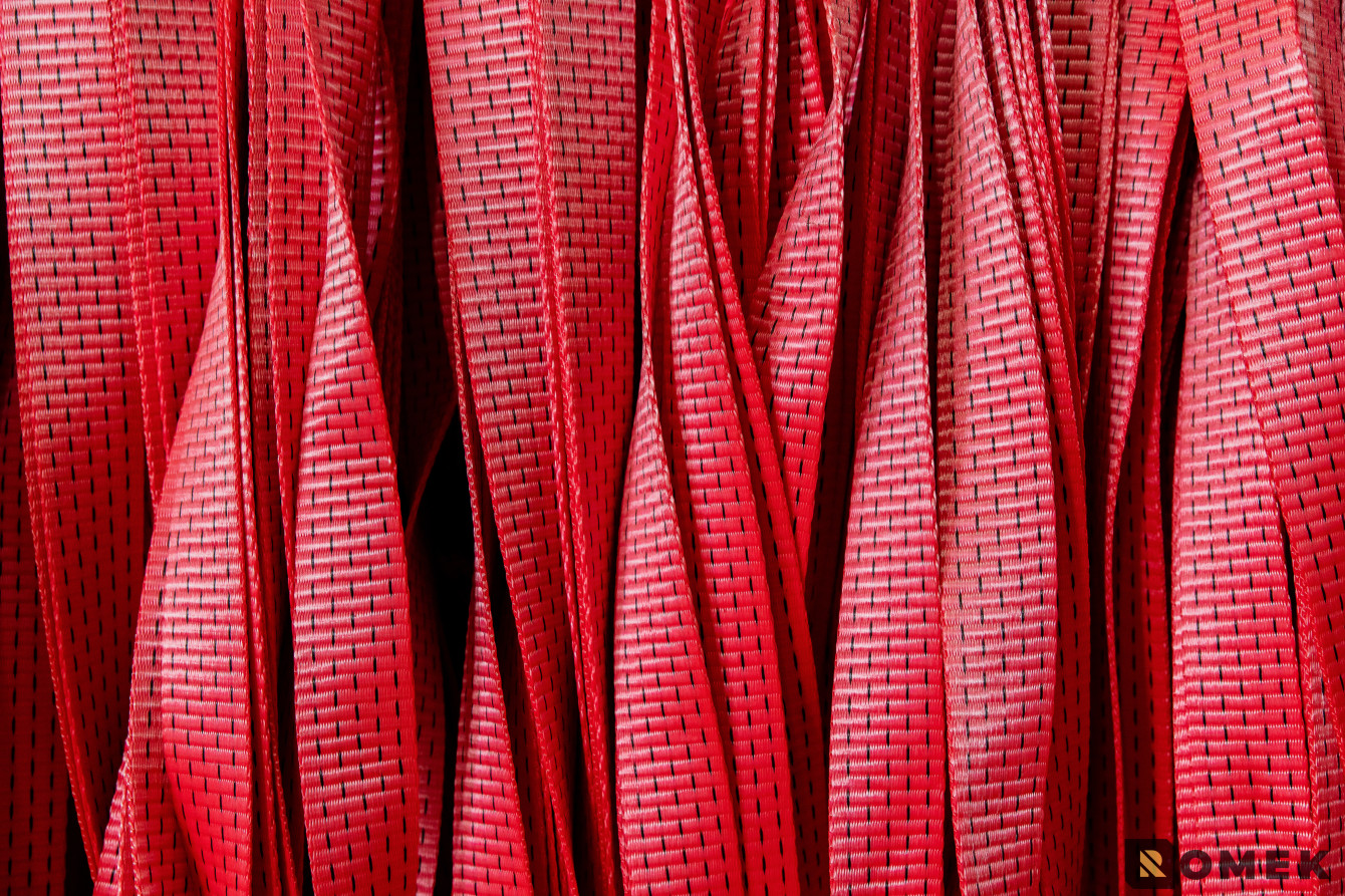 Belt tie tape 50 mm / 6000 DAN (red), 100m