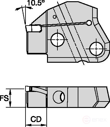 Modular central blade EVM50L0520A250350C