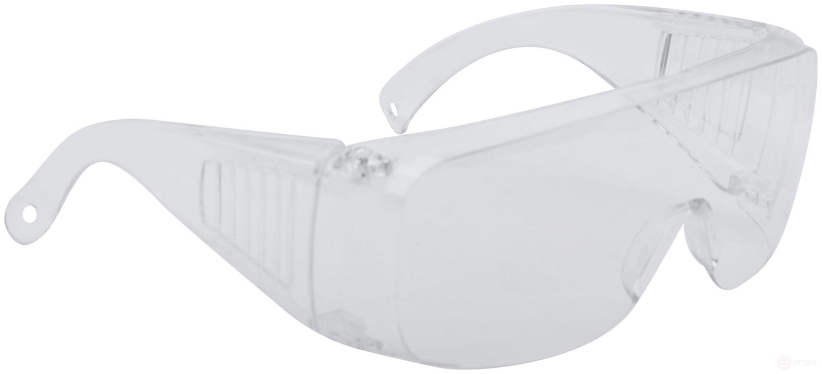 Safety glasses with transparent arches