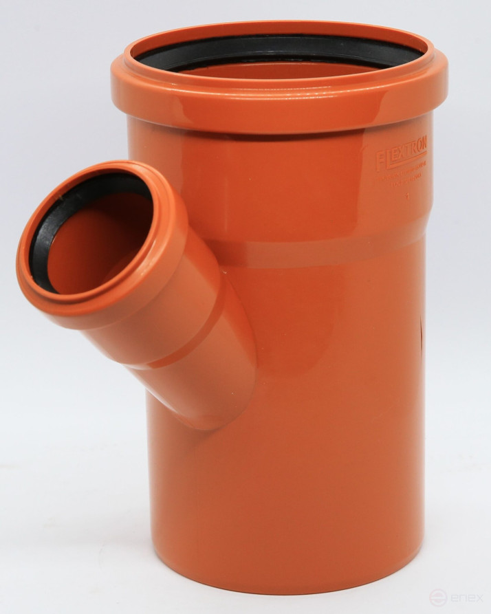 External Tee 110 by 50mm 45 degree Flextron