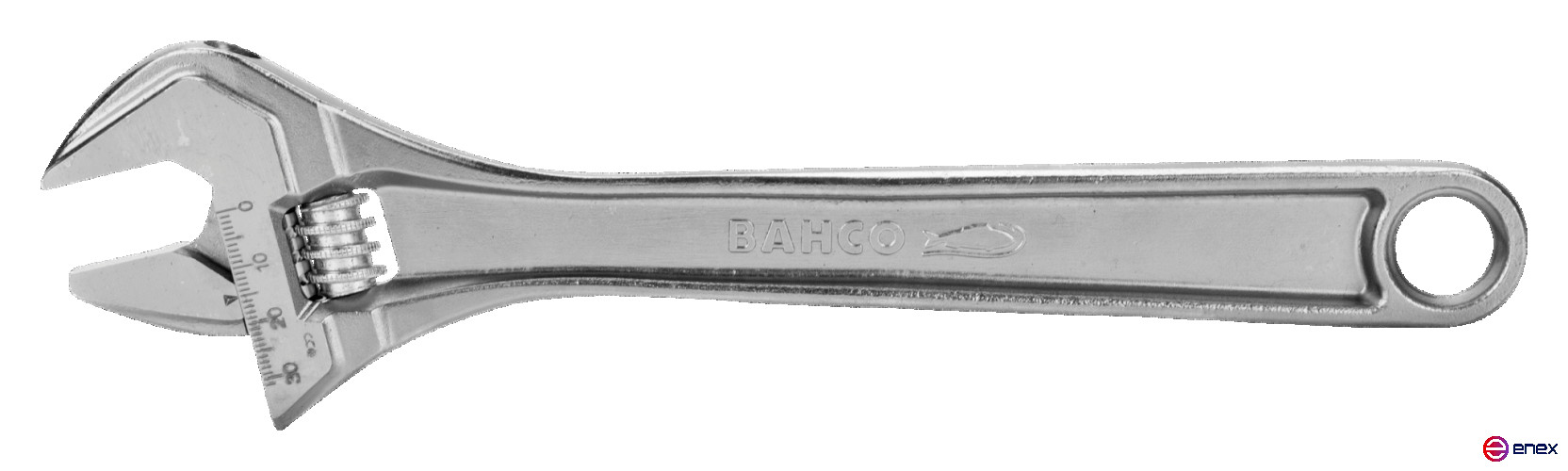 Chrome-plated adjustable wrench, length 380/grip 44 mm, industrial packaging