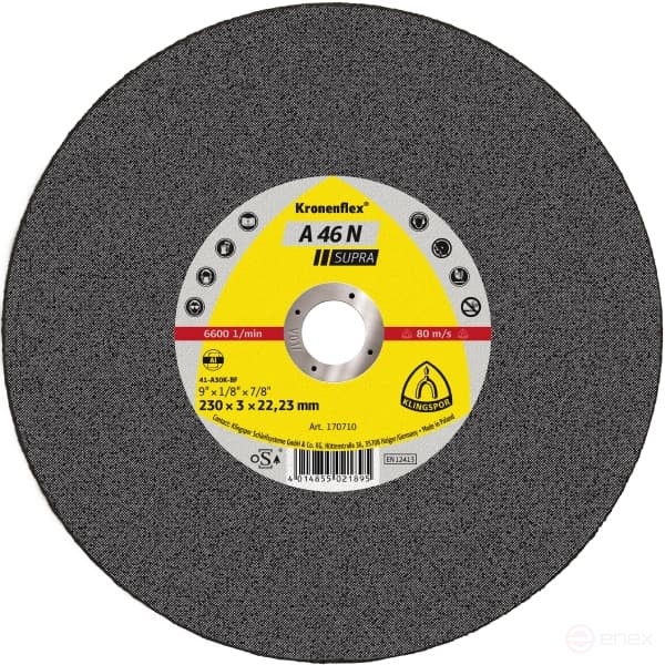 Отрезной круг A 46 N Supra, 115 x 2,5 x 22,23