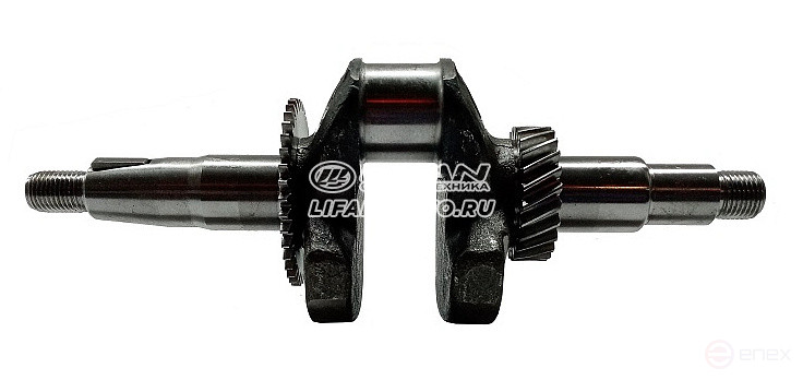 Коленвал LIFAN 13100/168F-2 резьбовой вал D1 type (резьба М16х1,5)