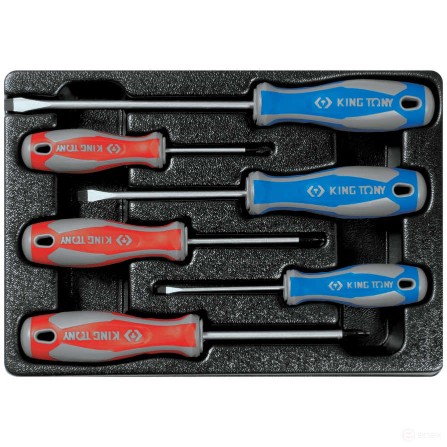 Screwdriver set, base, 6 pieces KING TONY 9-31106MR