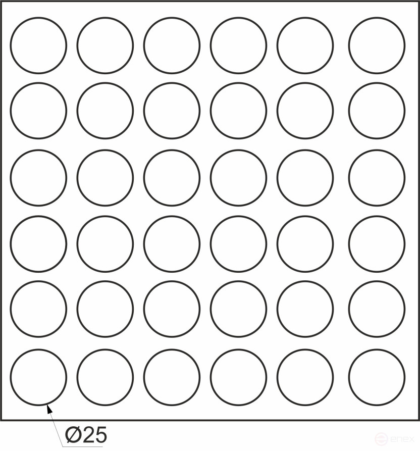 Подкладка самоприлипающая фетровая d25мм (1лист-36шт) серая AKS