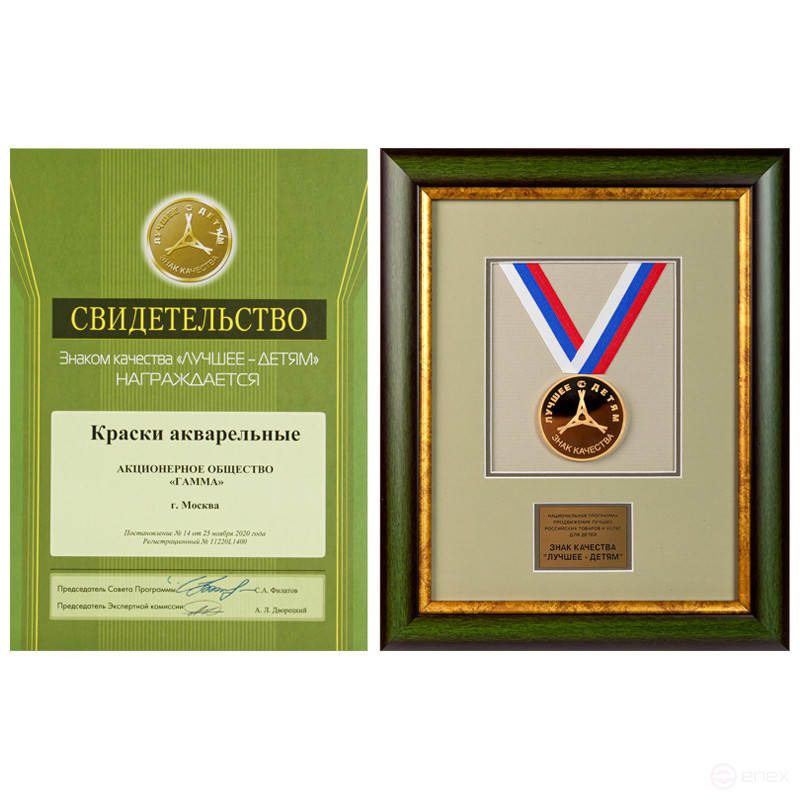 Акварель Гамма "Классическая", медовая, 21 цвет, без кисти, пластик. упак., европодвес NEW