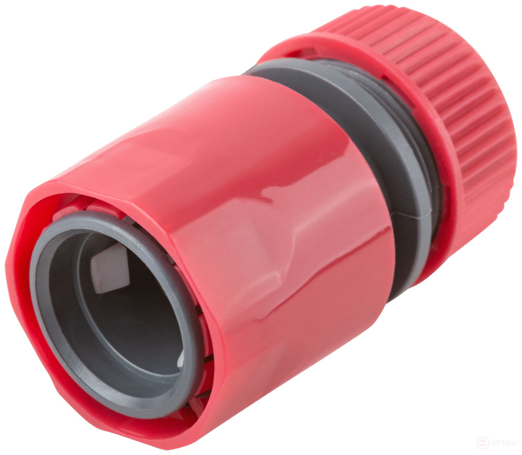 Соединитель пластиковый 1/2", автостоп