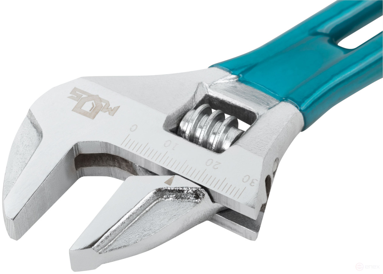 Ключ разводной с тонкими губками, пластиковая накладка на ручку, 135 мм (30 мм )