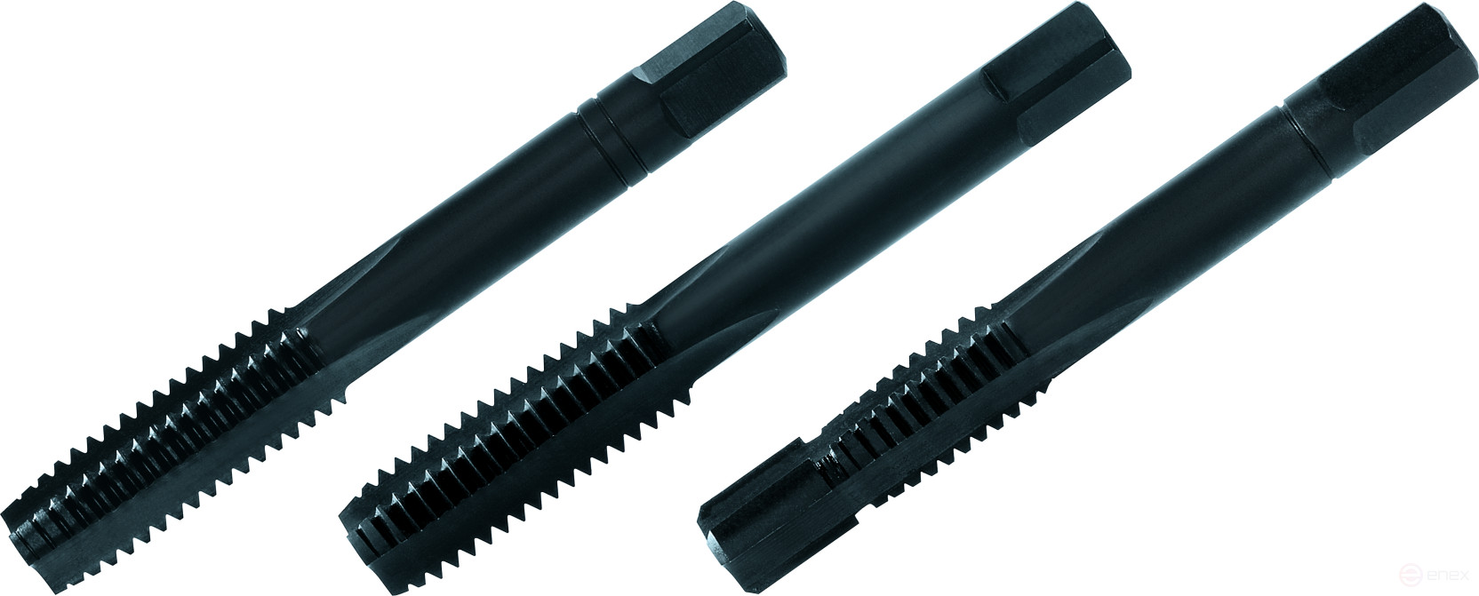 Tap HSS-E M 5 manual set of 3 pcs. (57734) VOLKEL black