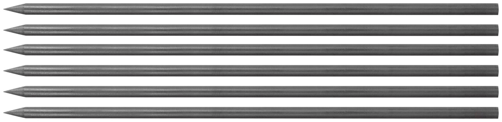 Interchangeable pencils for construction pencil, black, 6 pcs.