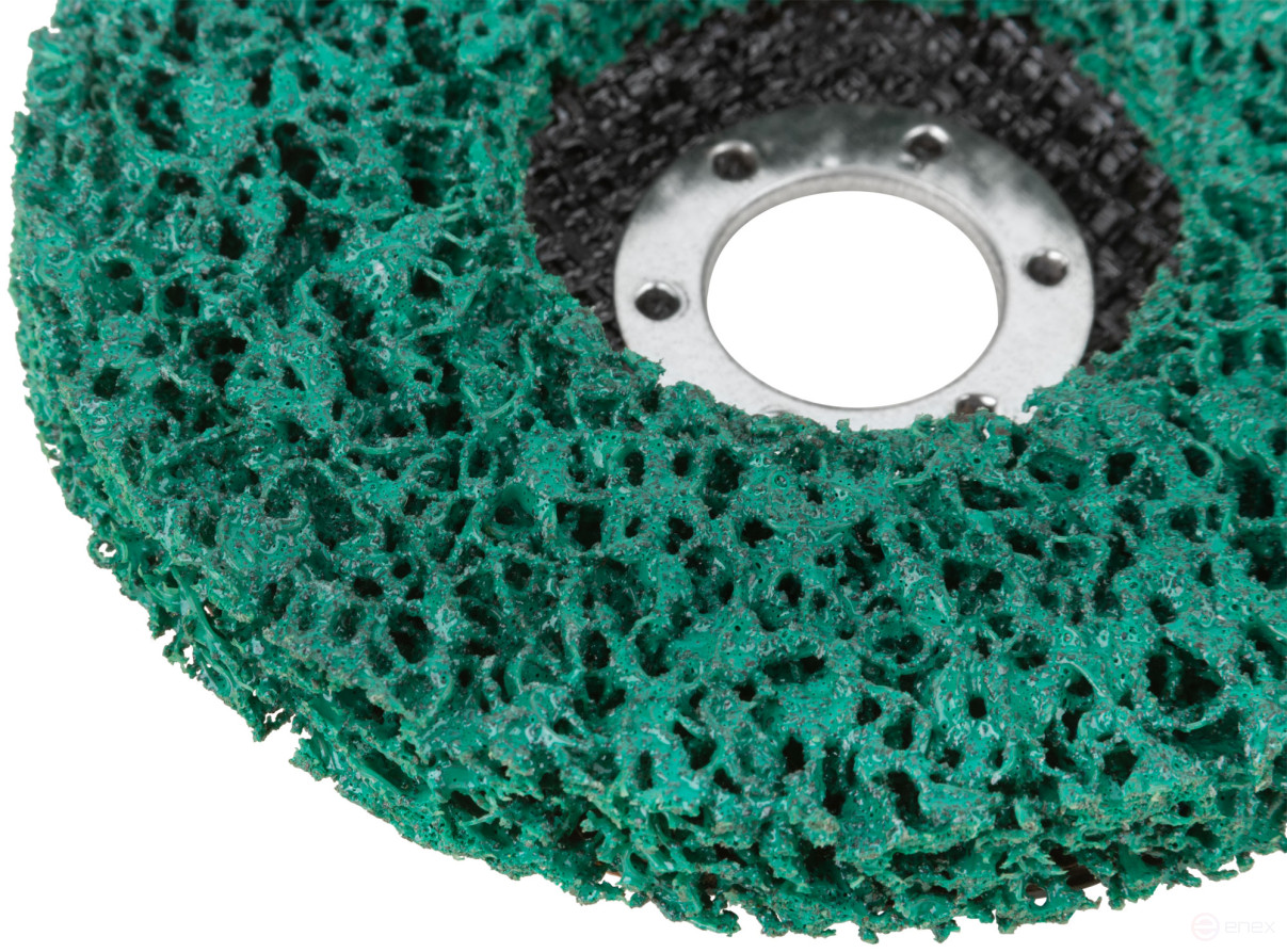 Polymer stripping disc 125 mm, green, increased rigidity