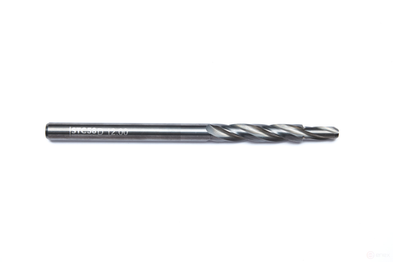 Tungsten carbide step drill bit 9.2x190 mm (entry 8.00 mm)