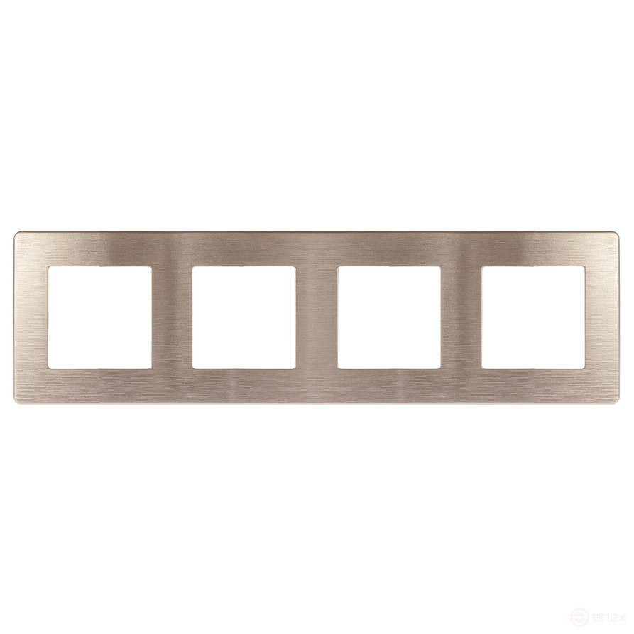 Frame for sockets and switches ERA Series 12 12-5104-04 for 4 posts, Satin, champagne