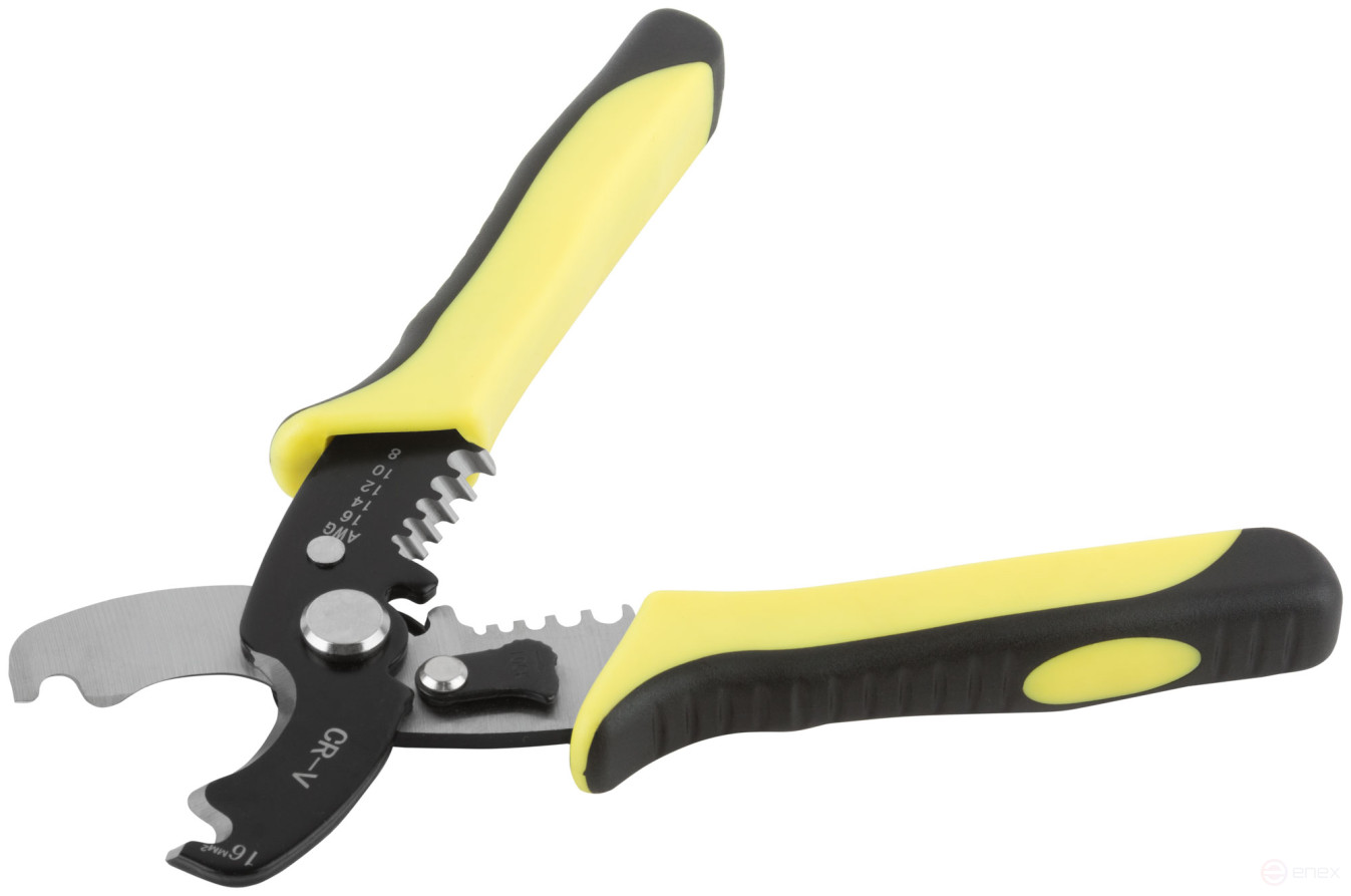 Кабелерез со съемником изоляции 1,3-4,6 мм, 180 мм