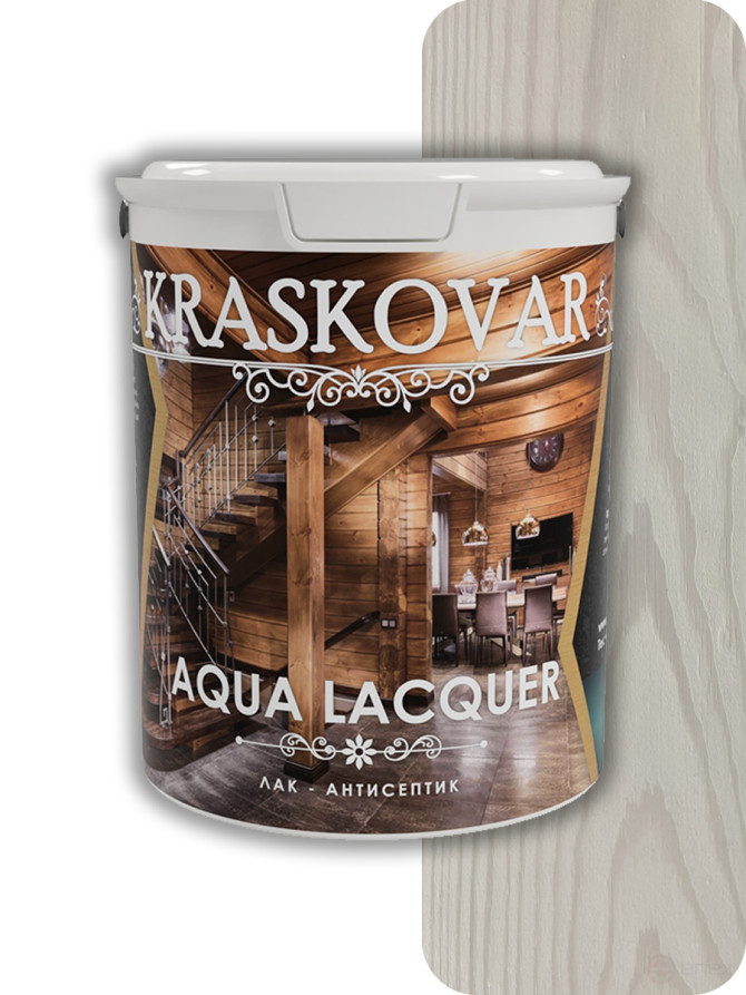 Kraskovar Aqua Lacquer antiseptic varnish for wood and stone White 2 l.