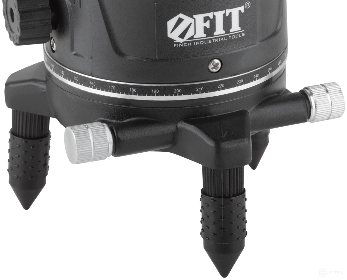 Уровень лазерный самоуспокаивающийся, зеленые лучи, крест, диапазон 10 м, Li-Ion аккум., 2 уровня яркости, без треноги, коробка