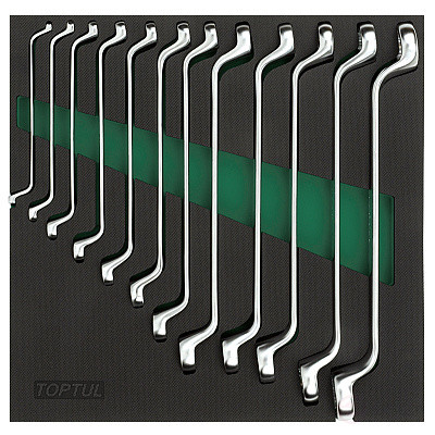Набор накидных ключей 75° 6-32 мм, 12 пр. в мягком ложементе TOPTUL GVC1202