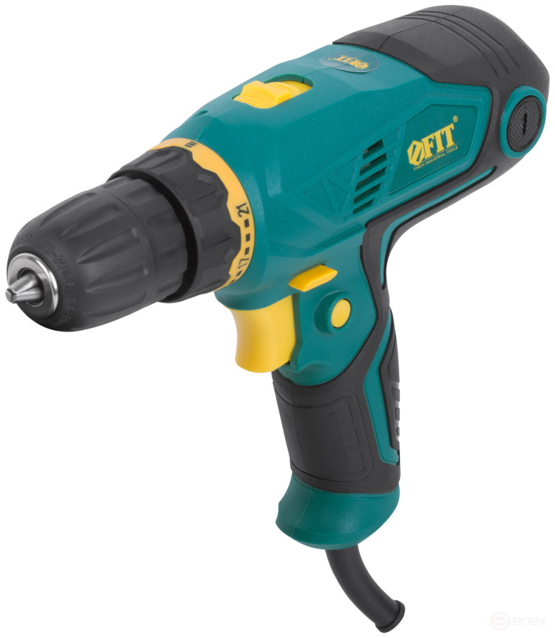 Electric drill-Screwdriver 300 W; 0-500/1650 rpm; BzP 10 mm; cut. incl.; 25 Nm; BS brushes; 1.2 kg; box