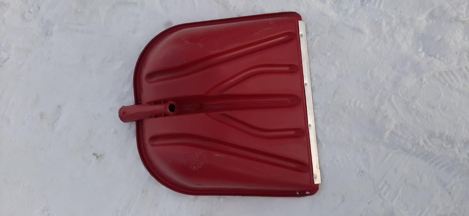 Shovel "Merchant" 400x390 d-32, COLORED with aluminum bar with wooden handle 1200*32