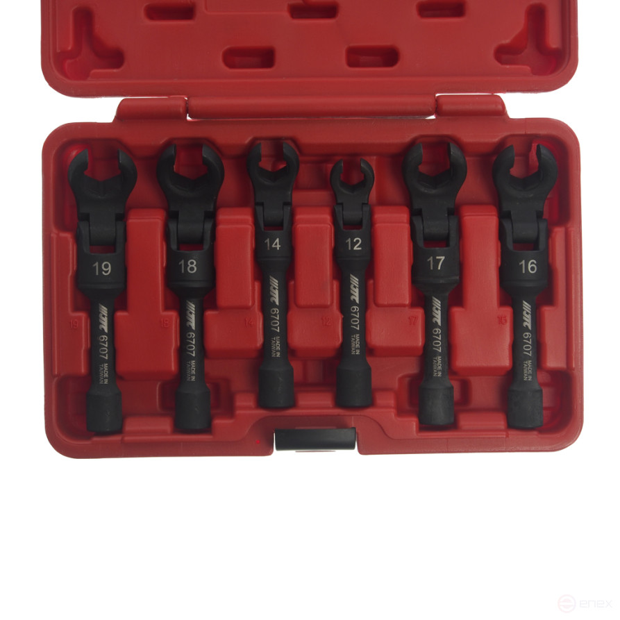 Набор ключей разрезных шарнирных 3/8" 12-19мм JTC