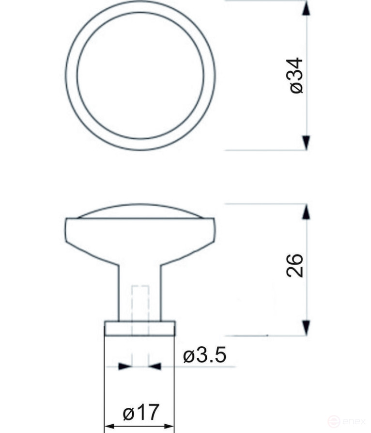 Pen meb. button met. OREO black matte+white, AKS