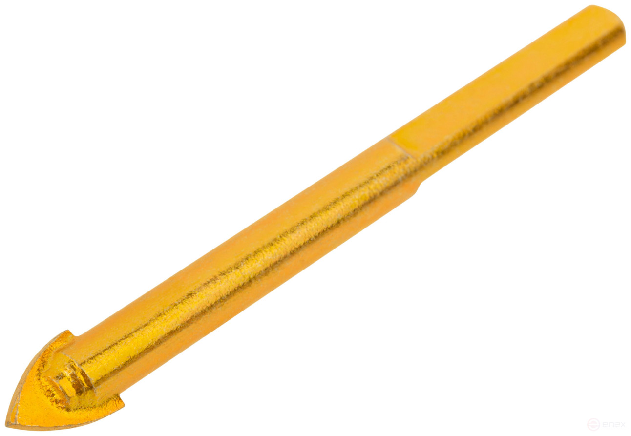 Universal drill bit for tile, glass, granite, concrete, brick, triangular shank, 8x75 mm