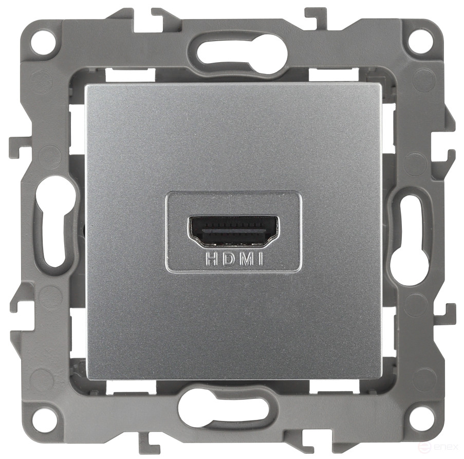 Розетка ЭРА Серия 12 12-3114-03 HDMI IP20 алюминий