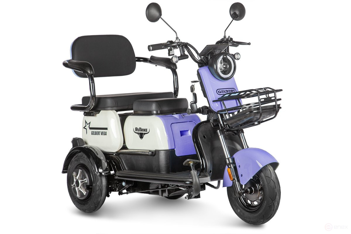 Electric tricycle Rutrike Gelbert Vega 48V/60V 600W, purple