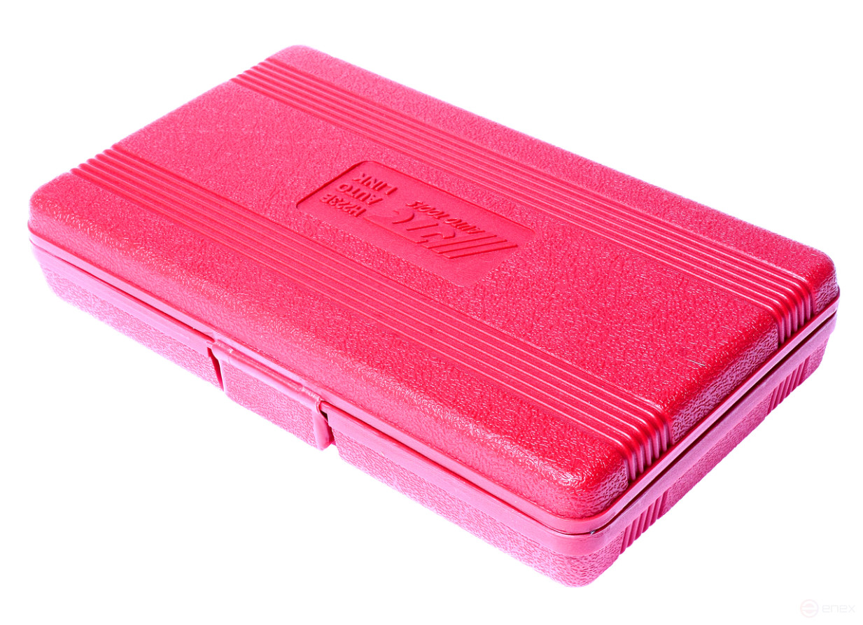 Set of end heads and nozzles 1/4" 6-sided 4-13mm,T20-T40 23 pieces in a JTC case