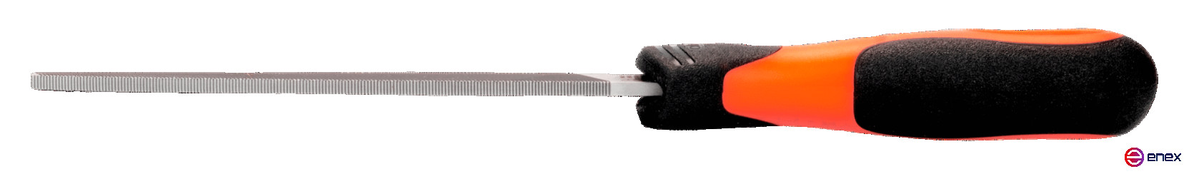 Flat pointed file with handle ERGO 200 mm, notch drachevaya