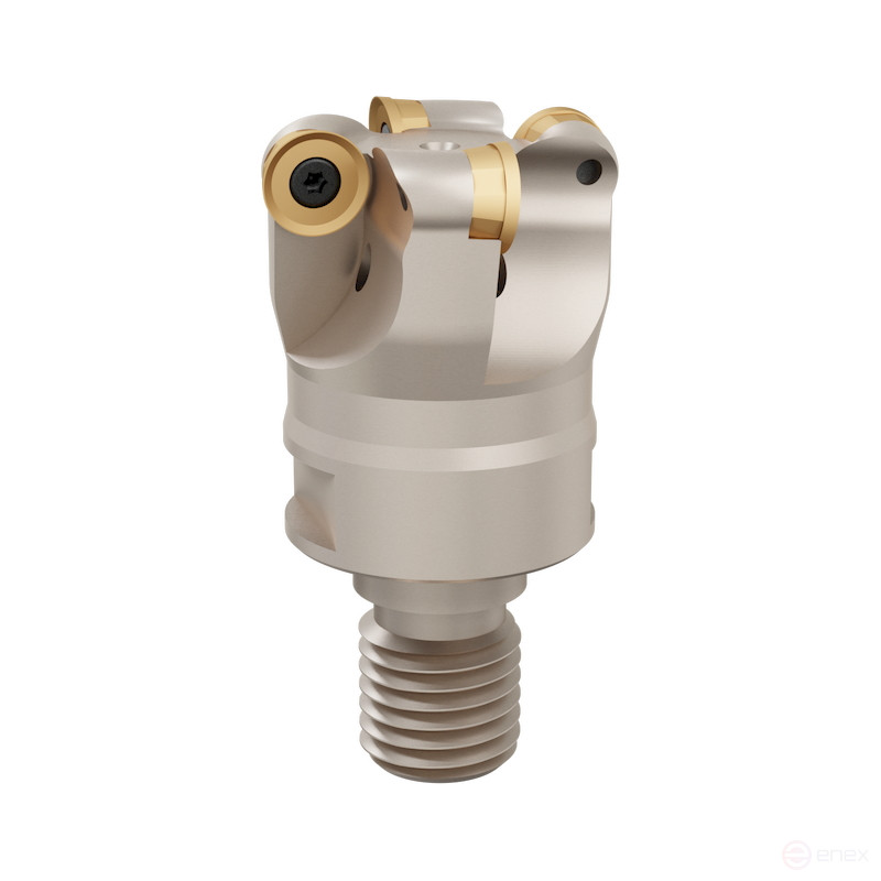 Концевая фреза RPMT 10T3 Kycr d-25 мм, L-50 мм, Z-3, с винтовым хвостовиком M 12