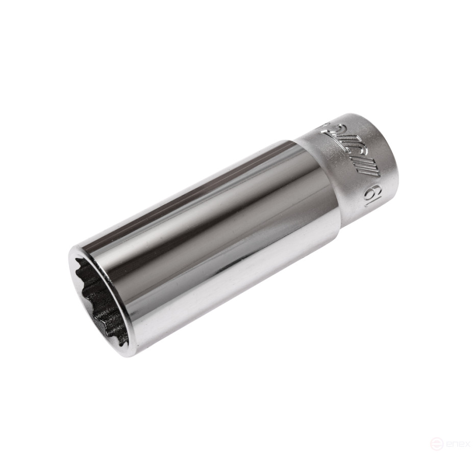 Головка торцевая 1/2" 19мм 12-ти гранная глубокая L=76мм JTC