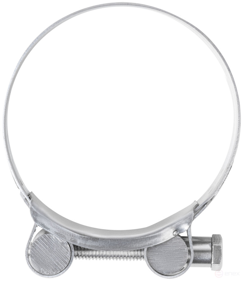 Хомут обжимной силовой шарнирный, нерж.сталь 64-67 мм