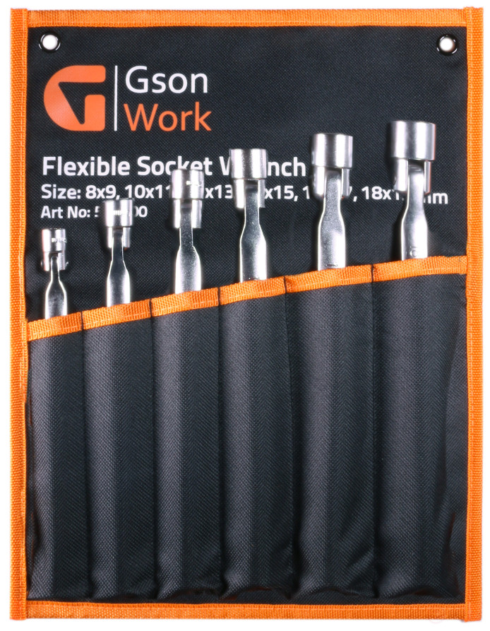 Набор гибких торцевых ключей 8-19 мм 12PT 6 шт