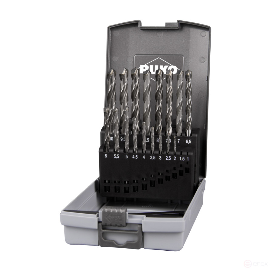 Набор сверл по металлу с впаянными твердосплавными режущими пластинами Тип N, 17 предметов, 815214RO