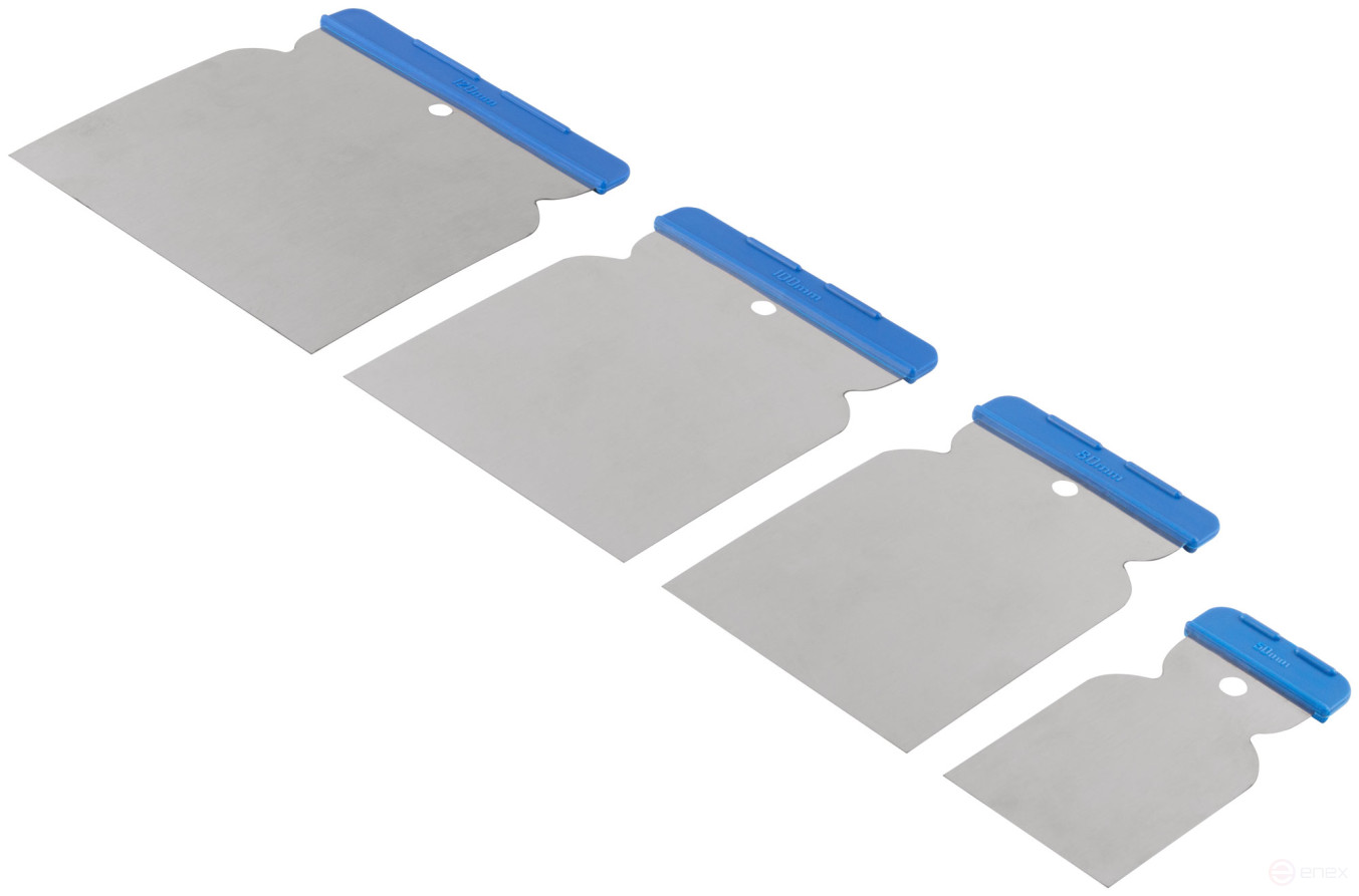 Шпатели металлические, нерж. сталь, набор 4 шт.("Япончик") 50/80/100/120 мм