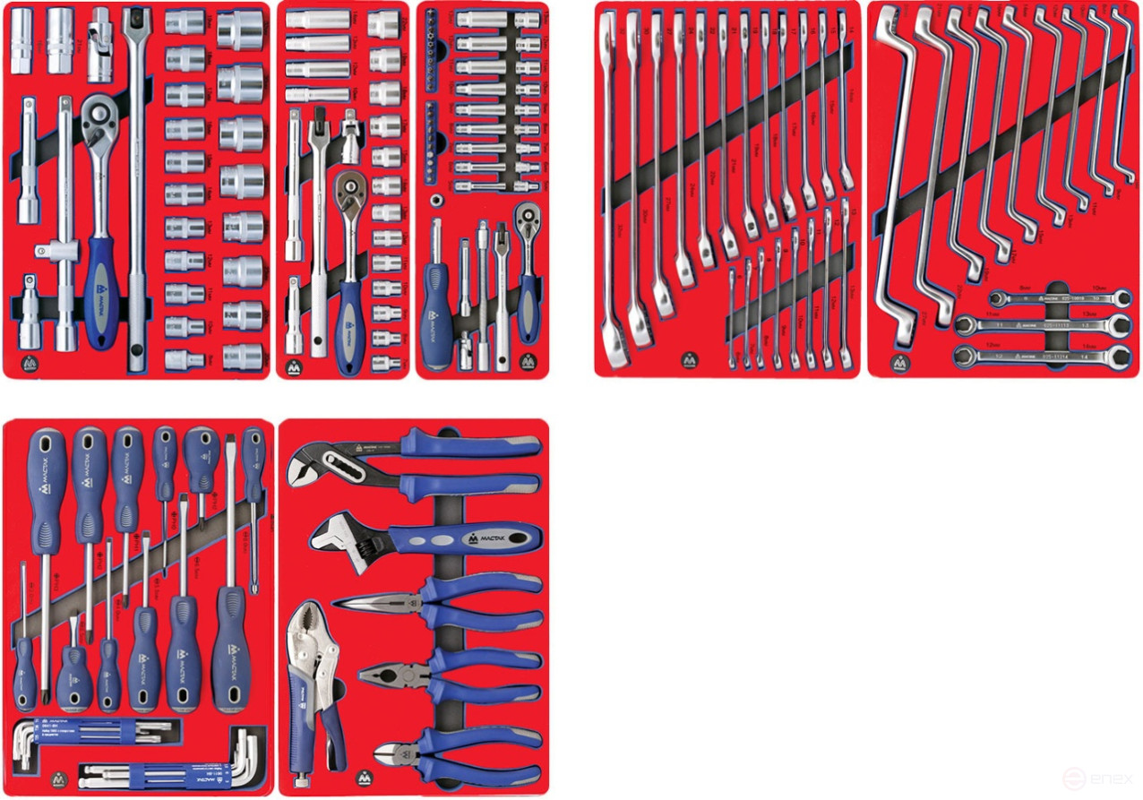 The set of tools "START" for the cart, 7 loadings, 161 items MASTER 5-00161