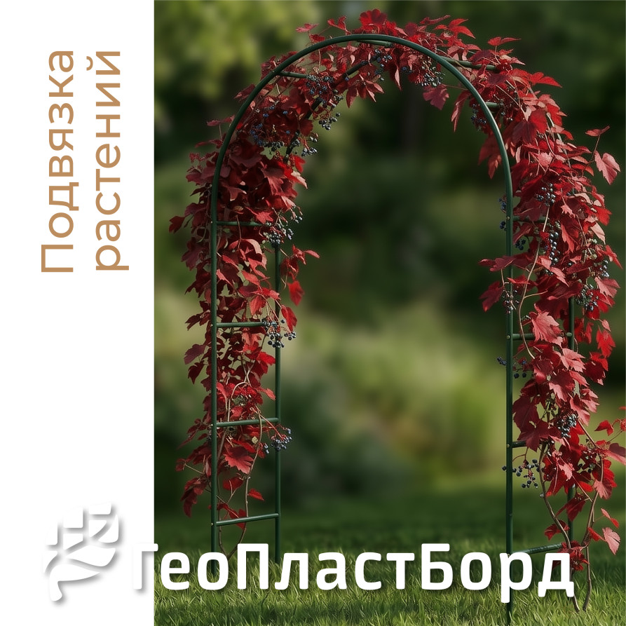 Арка садовая для вьющихся растений 240 см металл цвет зеленый