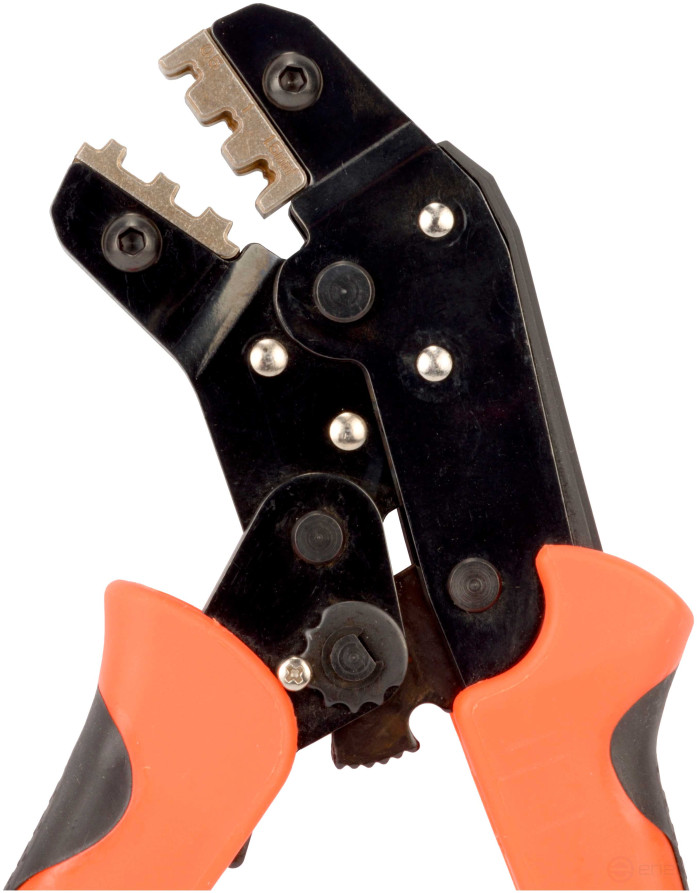 Crimping pliers for wire terminals, ratchet (Avtodor) 30253