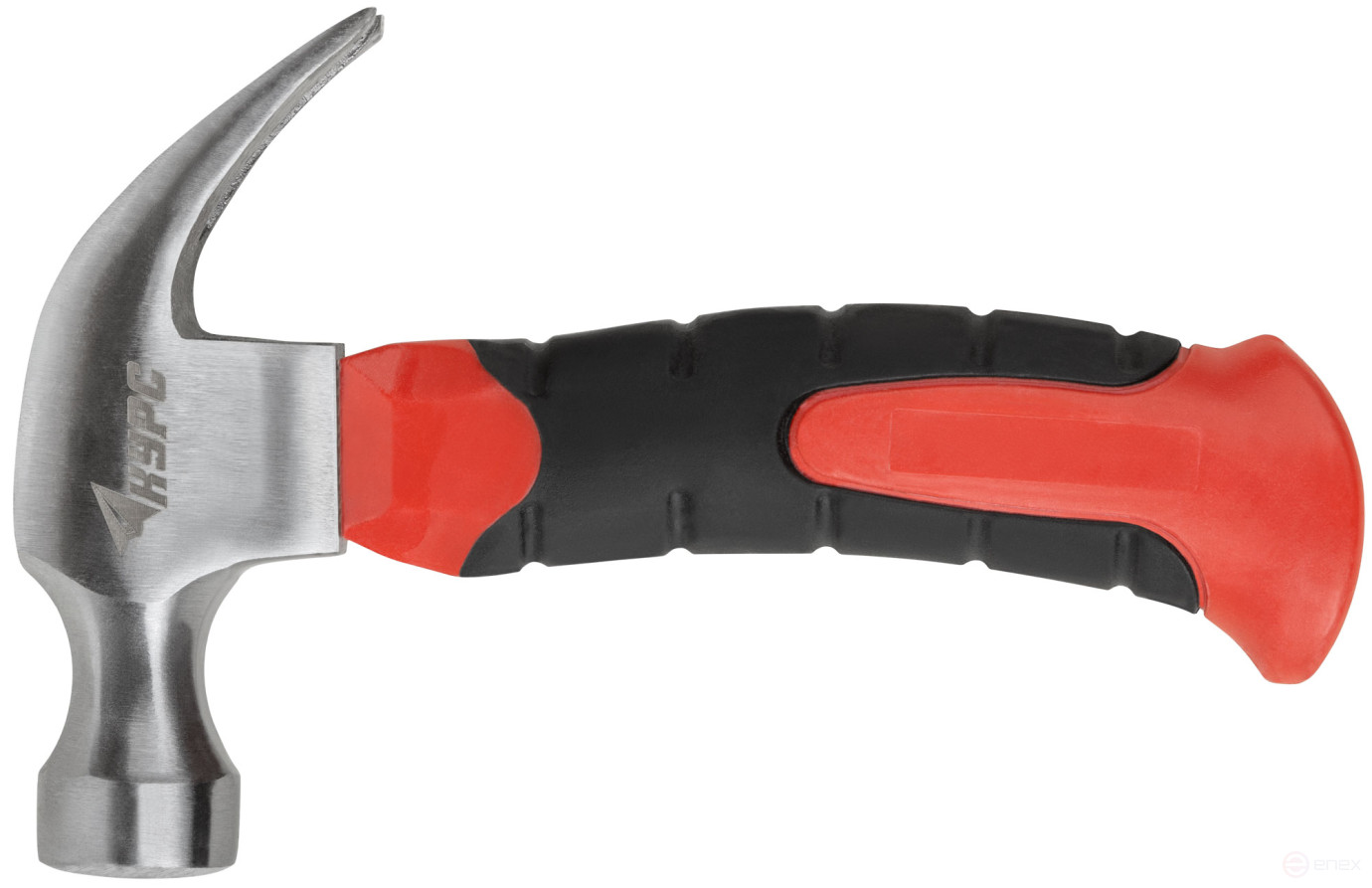 Молоток-гвоздодер укороченный, фиберглассовая обрезиненная ручка, 25 мм, 225 гр.