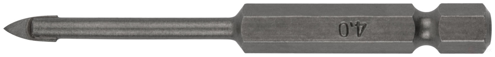 Tile and glass drill bit, hexagon U-shank for a 4x70 mm bit