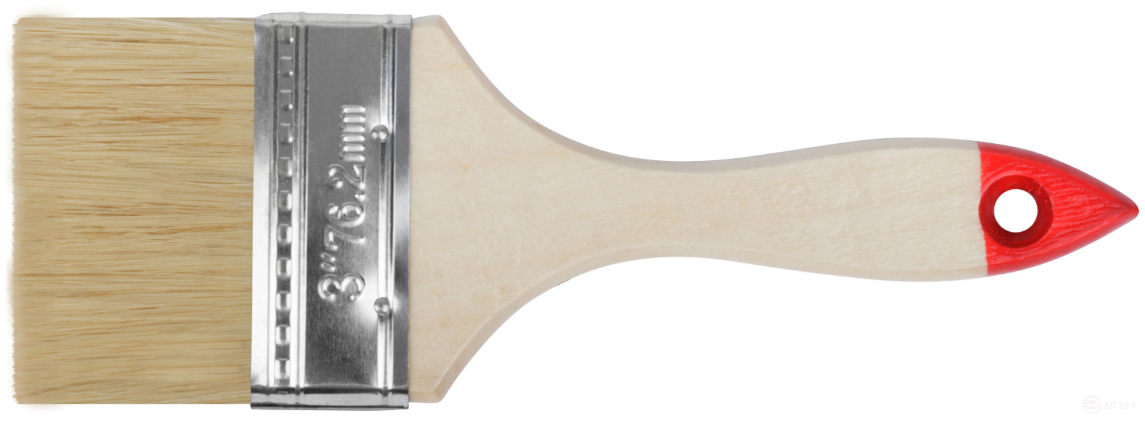 Кисть флейцевая "Оптима", натур. cветлая щетина, деревянная ручка 3" (75 мм)