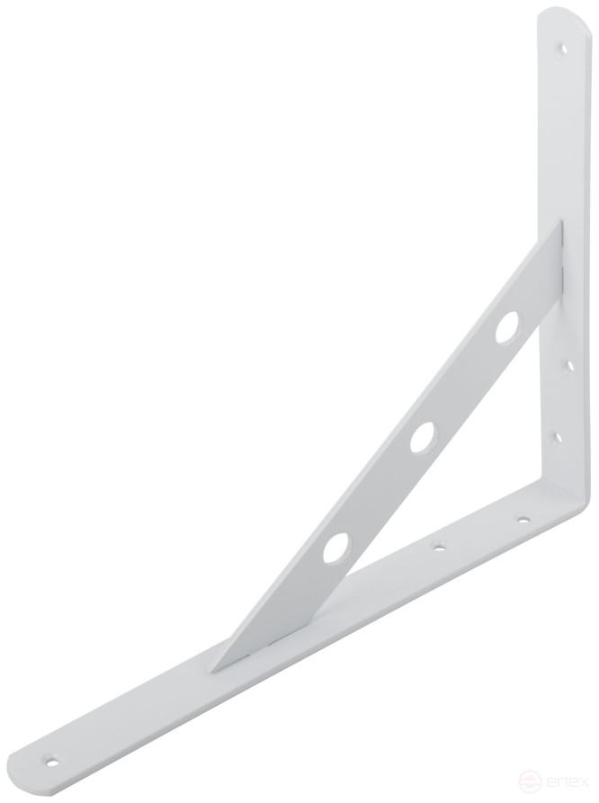 Уголок-кронштейн усиленный белый 250х200 мм