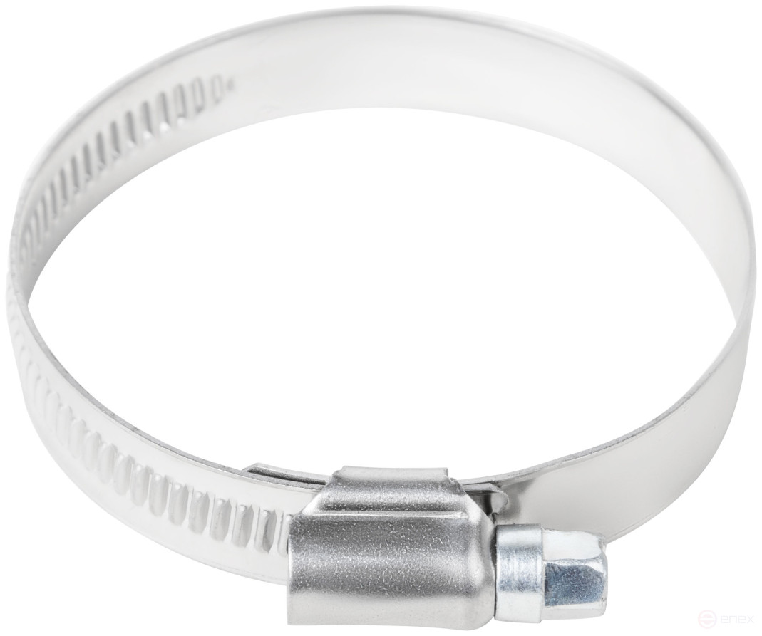 Crimping knurled clamp, width 12 mm, stainless steel.steel 40-60 mm