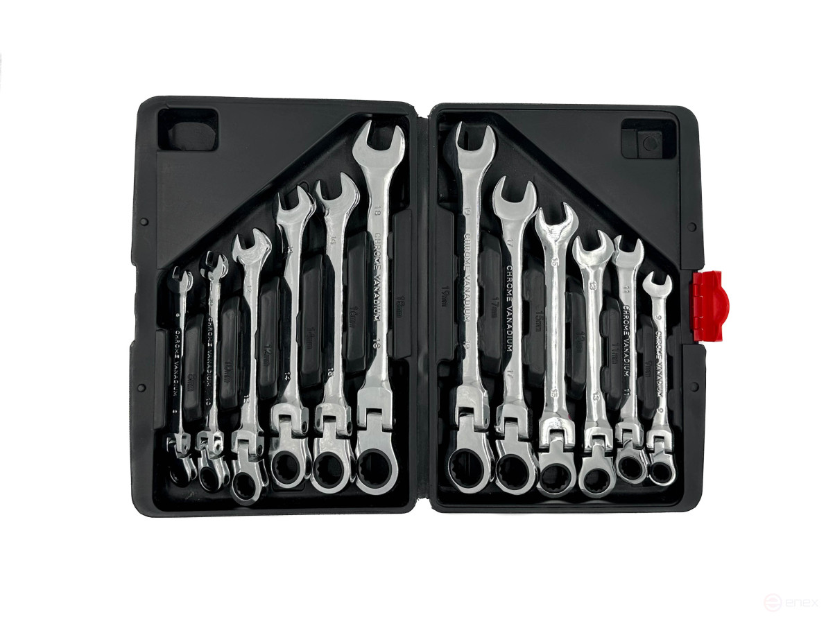 Бригачев Набор ключей комбинированных с трещоткой Skole 8-19 мм 12pc BRG-HW12-0819