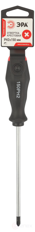 150PH2 Отвертка ЭРА PH 2х150 мм крестовая двухкомпонентная рукоятка