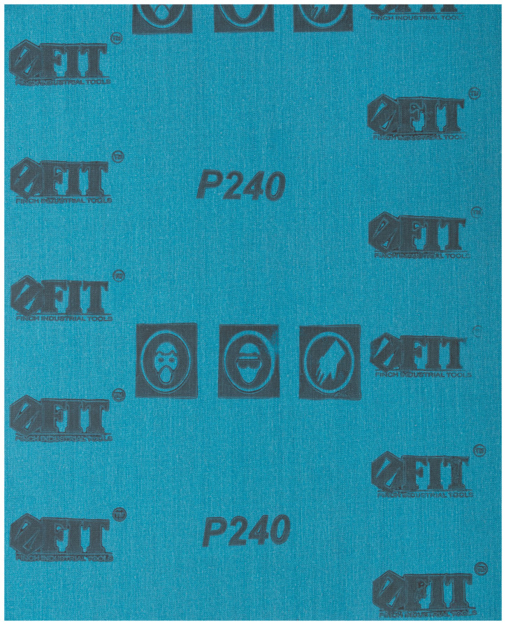 Sanding sheets, waterproof, fabric-based, aluminum-oxide, Profi 230x280 mm, 10 pcs. P 240