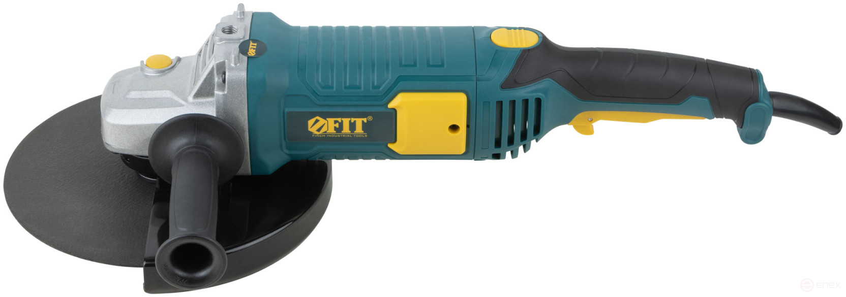 Angle grinder 2200 W; 6200 rpm; ClK 230 mm; 4.6 kg; used brushes; incline; float.start; repeat; box