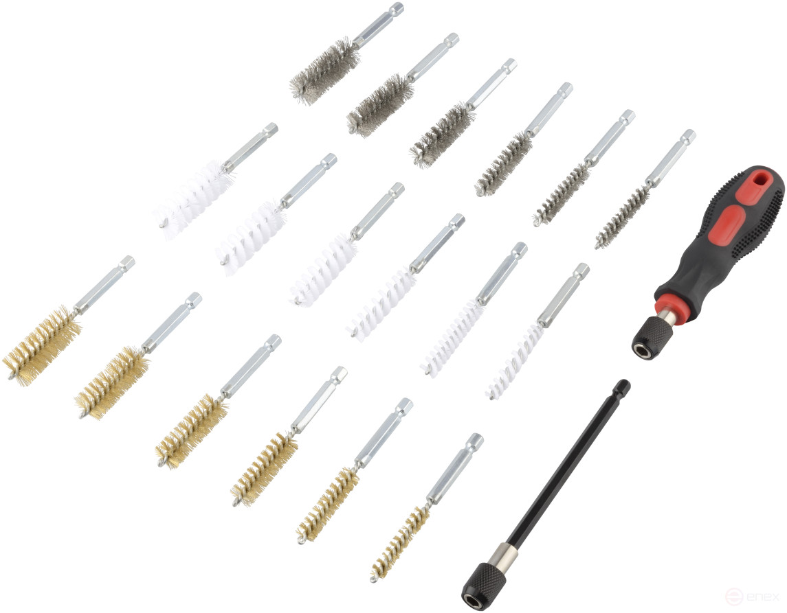 A set of cylindrical brushes with a 14pr holder (100x45mm; 1/4" HEX shank) Avtodor 41044